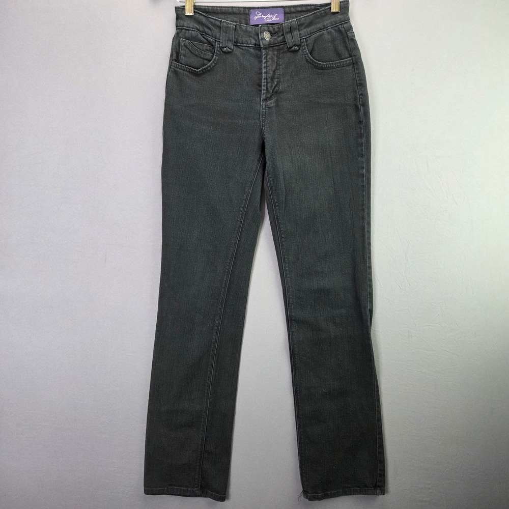 NYDJ Not Your Daughter's Jeans Straight Leg Sz 2 Gray Denim Stretch Made in USA